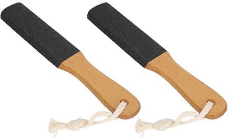 Bonbela Foot Rasp File Pedicure Tool, Feet Grinder Remove Callus Dead Skin with Wooden Handle U Plane, for Dry, Calloused Heels, Foot Rasp File