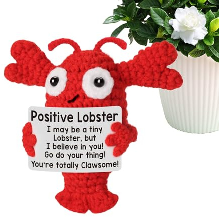 Generisch Positiver Emotionale Puppe - Handgehäkelte Tierfigur Niedliches Accessoire - Gestrickte Deko Für Teenager Kollegen Ostern Mama Weihnachten Muttertag Freunde Geburtstag