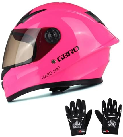 Caimcie Casco Integrale da Moto per Bambini, Motocross, Cross, ATV, BMX, Go-Kart, Fuoristrada, 4 Ruote, Casco per Bambini e Bambine, con Visiera Parasole, omologato DOT/ECE F,M=49-50cm