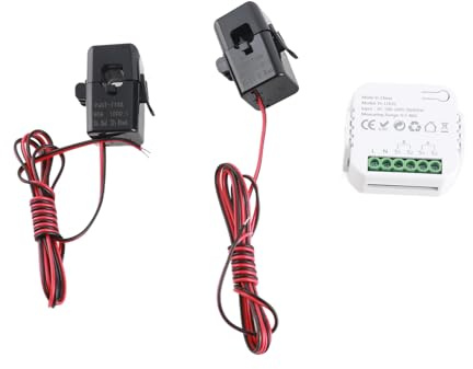 Aumotop Intelligentes WLAN-Energiemessgerät für -App, Echtzeit-Stromüberwachungsmessgerät für Zuhause/Büro mit CT, Einfache Installation