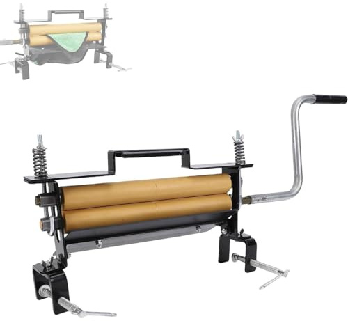 Handkurbel-Wäschepresse, tragbarer Wäscheschleuder, robuste manuelle Wäschepresse mit hochdichten Gummiwalzen, entfernt 95% des Wassers, für Autowäsche, Camping, Wohnmobilausflüge