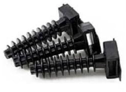 Taco Brida Negro 6mm 100Pcs X Bolsa