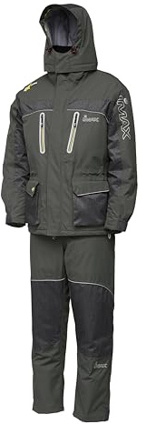 DAM Imax Epiq -40 Thermo Suit - Chaqueta y peto de pesca impermeables con aislamiento, chaqueta interior acolchada con cremallera para mayor calidez, protección definitiva contra el frío, L