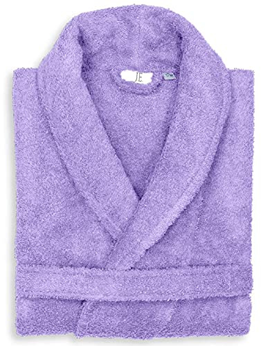 Jasmin Elinor Mens Ladies Unisex Egyptian Cotton Terry Towelling Shawl Collar And Hooded Bathrobe
