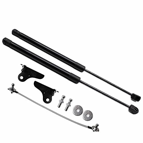 TSUBASA Lift Supports Struts for Mazda CX-30 2019-2023 Front Bonnet Hood Modify Carbon Fiber Gas Charged Shock Dampers Spring Bar (2 PCS) (Normal Black)