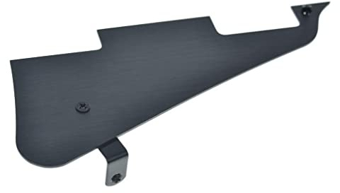 Dopro Metal LP Gitarre Schlagbrett Aluminium Schlagbrett mit schwarzer Edelstahlhalterung und Stahlbefestigungsschrauben für USA Gibson Les Paul schwarz
