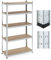 Relaxdays Scaffale in Acciaio, HLP 180 x 100 x 40 cm, 5 Ripiani ad Alta Portata 500 kg, per Garage e Cantina, Argentato
