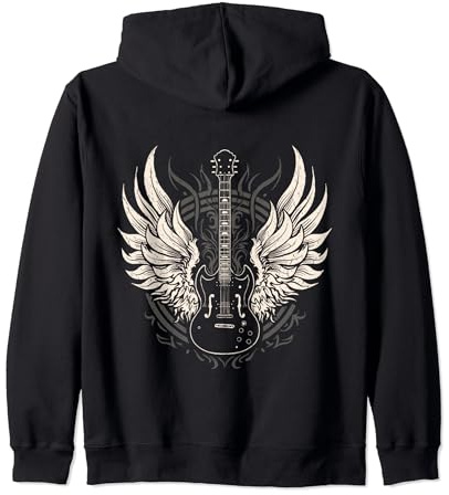 Gitarre Geschenk für Gitarristen Retro Vintage Gitarre Kapuzenjacke