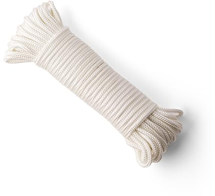 SNURO Corde Nylon Tressée (6 mm, 20 m) - Corde en Polyamide Blanc Solide Résistante à l'usure - Paracorde Solide - Résistance à la Rupture 622kg