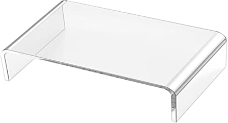 Cabilock Monitorerhöhungsständer Aus Klarem Ergonomischer Laptop Und Monitorständer Für Büro Und Zuhause Stilvoller Schreibtisch Organizer Mit Platz Für Und Bücher