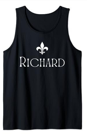 Richard Nachname Französischer Familienname Heraldische Lilie Blume Tank Top