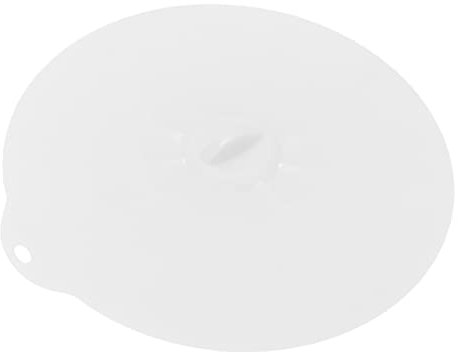 MAGICLULU Silicone Suction Lid Food Grade Extra Large Round Cover for Bowl Pan Plate Microwave Safe Hanging Hole White