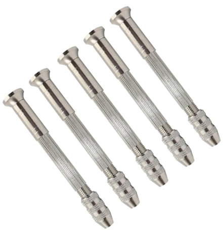 Homoyoyo Handbohrer 5 Stück Präzisions Handbohrmaschine Aus Edelstahl 0,5-3mm Bohrer Modellierwerkzeug Für Holz Schmuck Gravuren Kunststoff