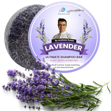 Lavender Handmade Shampoo & Conditioner Bar – Solid Shampoo Bar Natural SLS-Free Hair Care for Dry Hair, Hydrating & Nourishing, Prevents Split Ends, Plant-Based