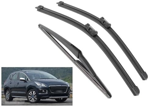 Car For Peugeot 3008 MK1 2008 2009 2010 2011 2012 2013 2014 2015 2016 Front Rear Wiper Blades Brushes Cutter Accessories Windshield Wiper