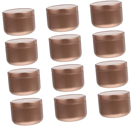 Hohopeti 12pcs Candle Jars Tinplate Cans for DIY Candle Making for Storage and Kitchen Use