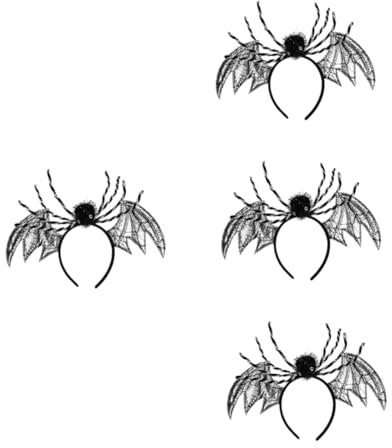 Vaguelly 4-teiliges Halloween-stirnband Spinnen- Und Fledermaus-party-kopfbedeckung Für Damen Bequem Und Robust Für Halloween-bankette