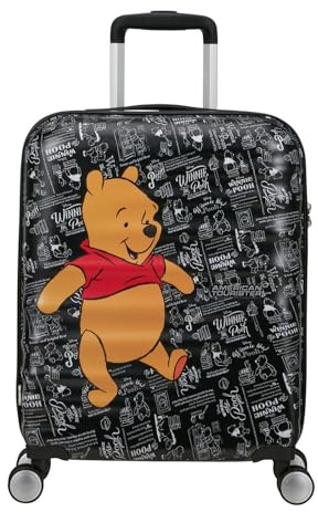 American Tourister Wavebreaker Disney - Handgepäck Koffer 55x40x20 cm, Hartschalenkoffer, Kabinentrolley für Ryanair & die meisten Airlines - Winnie The Pooh