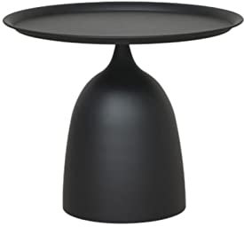 CCYENG Beistelltisch Couchtisch Runder Beistelltisch Wohnzimmer Sofa Beistelltisch Schwarz Kleiner Couchtisch Bürodekoration Eck-Beistelltisch Schlafzimmerdekoration Metall Nachttisch Sof