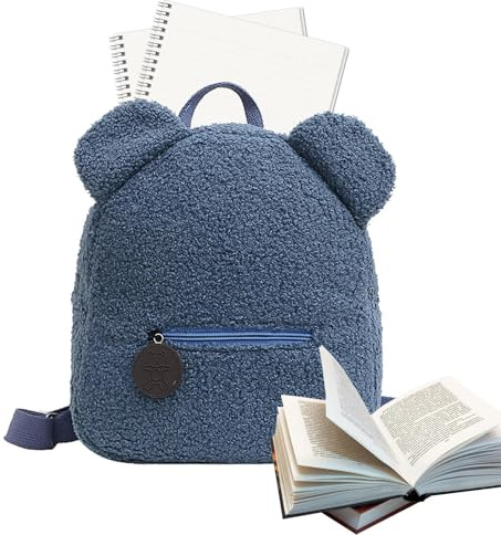 Niedlicher Rucksack mit Bärenohren – Schultasche für Kinder aus Plüsch mit niedlichen Ohren | Lässige Schultertasche für Kinder, Kinder, Kleinkinder, Mädchen, Familie, Freunde