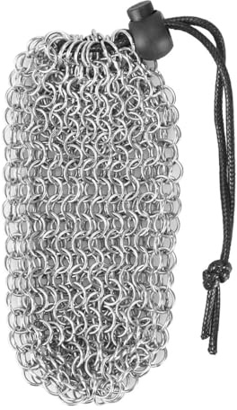 Tiardey TiardeyWürfeltasche aus Edelstahl für Dungeons and Dragons Würfelset Würfeltasche mit Kette aus Edelstahl Metalltasche mit Kordelzug
