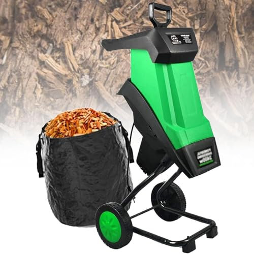 Electric Garden Leaf Mulcher and Shredder with Collection Bag for Efficient Yard Cleanup and Composting