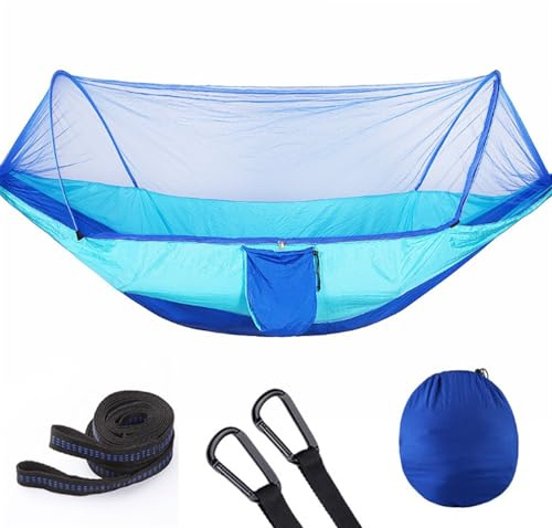Hamaca De Exterior, Hamaca con Mosquitera, Hamaca Doble 290x140cm, Hamaca De Camping, Hamaca Portátil De Nailon