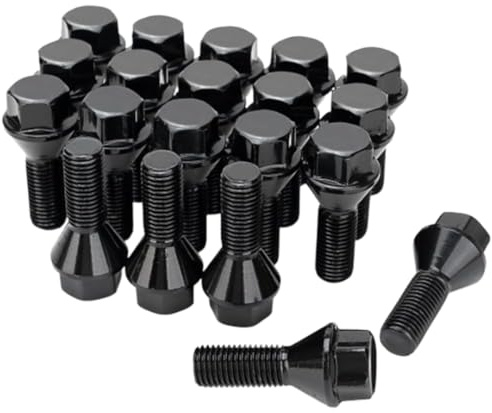 Rufutle Pernos De Rueda para Dodge Dart 2013-2016, para Fiat 500 2012-2017, 20 Piezas Pernos de Rueda M12x1,25 de 17mm