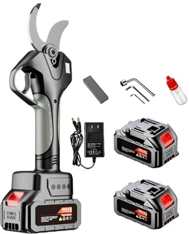 Tagliasiepi Telescopico - Tagliasiepi Telescopico Elettrico 21v Con Lama Sk5, Display Lcd, Asta Estensibile 2,1 M, Doppia Batteria Ricaricabile 4500 Mah, Per Frutteti E Alberi