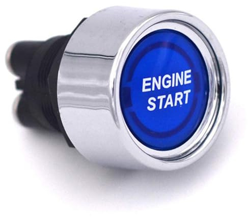 Interruttori di avviamento dell'auto Interruttore di accensione per avviamento auto 12V 50A 3 pin SPST Pulsante senza chiave Interruttori ON OFF(Blue)