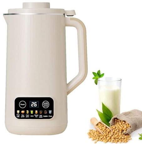 Machine à Lait Végétal 220V Automatique 600ml avec 10 Lames - Démarrage Différé, Maintien au Chaud et Autonettoyant - Blender Chauffant Multifonction pour Avoine, Soja, Noix et Fruits (Blanc)
