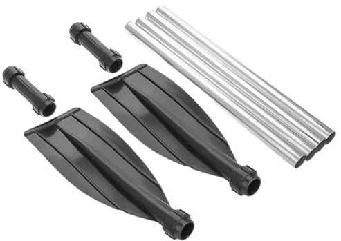 ELAYARD Kajakpaddel aus Aluminiumlegierung 210cm mit Abnehmbarem Doppelpaddel für Kajak Floß und Ruderboot mit Tropfringen und Gerippten Blättern für Wassersport