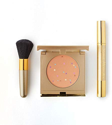 -Magic Minerals Powder Foundation by Jerome Alexander + Mascara – Loses Puder in kompakter Form – mattierend – deckend – mit Farbkorrektoren – Antioxidantien – Hautpflegeformel (Medium)