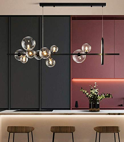 LED Tavolo da pranzo Pendente Lampadari a sospensione Lampadari Sputnik, G4 e LED Palla in vetro Appeso Lampada a sospensione Altezza regolabile Lampadario Nordico Industrial Appeso Luce per la sala