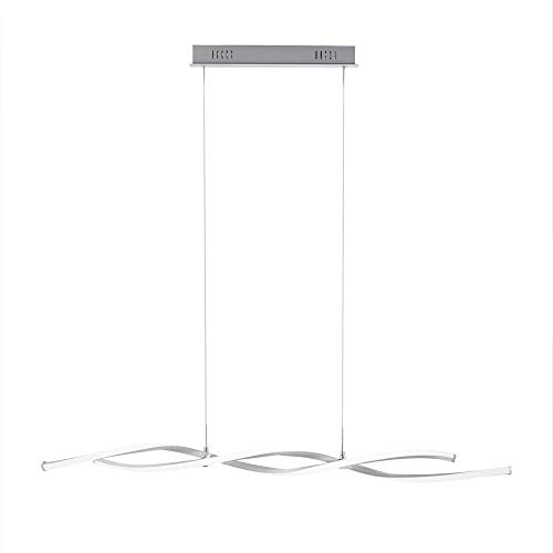 SellTec ED Pendelleuchte Wellenform stufenlos dimmbar über Wandschalter | Memory Funktion, warmweiße Lichtfarbe