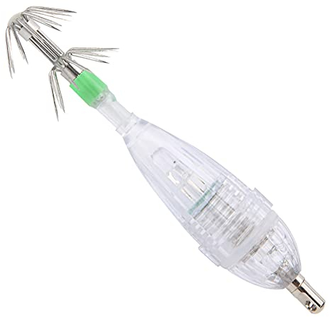 OKAT Luz de señuelo de Calamar, lámpara de señuelo con Gancho, Cebo de luz LED a Prueba de Agua para Gota de Agua, luz de Pesca LED para Alta mar, Cerca de la Costa, Barcos, Lagos y ríos