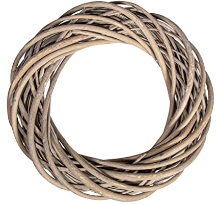 Rayher Weidenkranz silbergrau gewischt, 30 cm ø, Höhe 7 cm, Dekokranz, Tischkranz, Adventskranz, Türkranz, Kranz aus Zweigen, Naturkranz, Wandkranz, 65393561