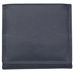 Josephine Osthoff 927 Portefeuille pour Femme - Boîte viennoise - Grand Portefeuille pour Homme - en Cuir véritable - Protection RFID, Marine, 10 cm breit, 9,5 cm Hoch.