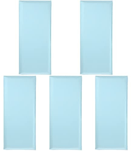 DECHOUS 3D Anti- Collision Wall Padding 5pcs Shockproof Peel and Stick Wall Sticker Removable Leather Cladded Wallpaper Soft Cushion for Kids Room Bed Headboards TV Walls