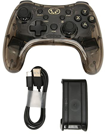 Wireless Gaming Controller, USB RGB Backlight Bluetooth Gamepad Built in Two Vibration Motors for PC Computer TV for for