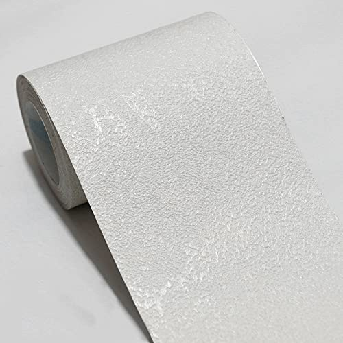Bordüre selbstklebend weißer Diatomeenschlamm 20cm X 500cm zum Aufkleben für Wohnzimmer Küche Badezimmer Tapetenrahmen Abnehmbare Wasserdicht Bodenleiste Verdicken PVC Dekorative Bordüre