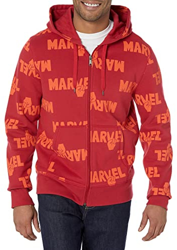 Amazon Essentials Disney | Marvel | Star Wars Herren Fleece-Kapuzenpulli mit durchgehendem Reißverschluss - Auslauffarben