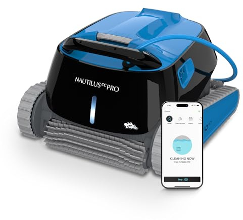 Dolphin Nautilus CC Pro Robot Aspirateur Piscine Hors-Sol Jusqu’à 15 m, Nettoyage Fond, parois et Ligne d'eau, Connectivité avec app, Système de Filtration Fine et Ultra Fine