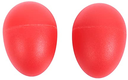 1 Paar Kunststoff-Percussion-Musik-Ei Maracas Shaker rot