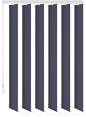 ERSATZLAMELLEN 8 FARBEN 250 CM LANG INDIVIDUELL KÜRZBAR AUSTAUSCHLAMELLEN LAMELLENVORHANG (Dunkelgrau, 10er Set)