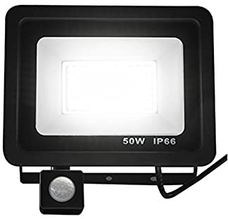 Luci di Sicurezza da 10-100 W con sensore di Movimento, proiettore a LED da 800-8000 Lumen, IP65 Impermeabile 6000 K Luce Bianca Illuminazione Esterna per Cortile, Cortile, Strada, parcheggio