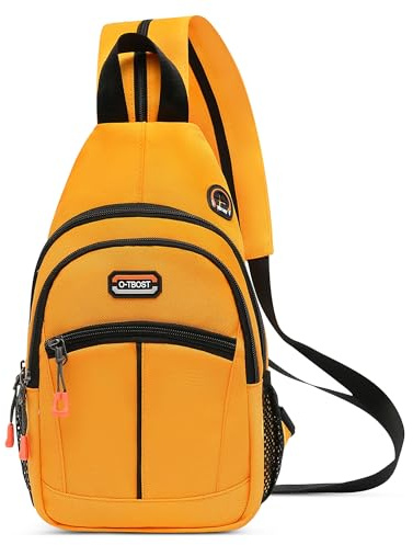 DORRISO Moda Mujer Bolsa de Pecho Hombres Bolso de Bandolera Unisex Pequeña Mochila para Viaje Casual Diariamente Bolsa de Hombro Vacaciones Cámping Durable Bolsa de Pecho Amarillo