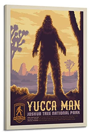 KYNA Poster vintage Joshua Trees Yucca Man Poster décoratif sur toile Poster mural et image d'art Impression moderne pour chambre à coucher 40 x 60 cm