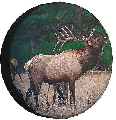 Elch Wild Deer Tier Reserverad Abdeckung Personalisierte Radabdeckungen Wetterfest Radschutz Universal Fit für LKW SUV Anhänger Camping RV Reifenabdeckungen