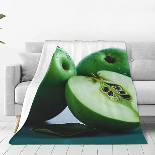 KazUp Blanket Cyan Fruit Print Ultra Soft Warm For Couch Lightweight Bed Blankets For Sofa Chair Bedroom Living Room 200 X 150 cm